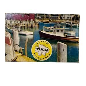 Vintage tuco miniature jigsaw puzzle “rockport harbor” 75-100 pieces
